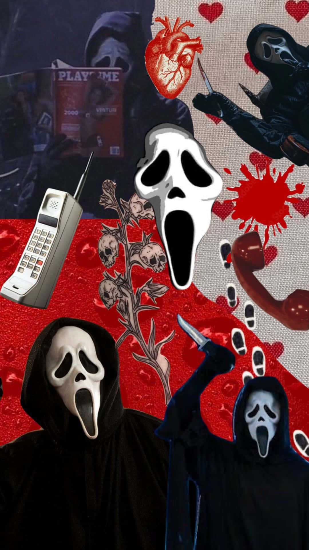 Scream Movie Collage Aesthetic Wallpaper