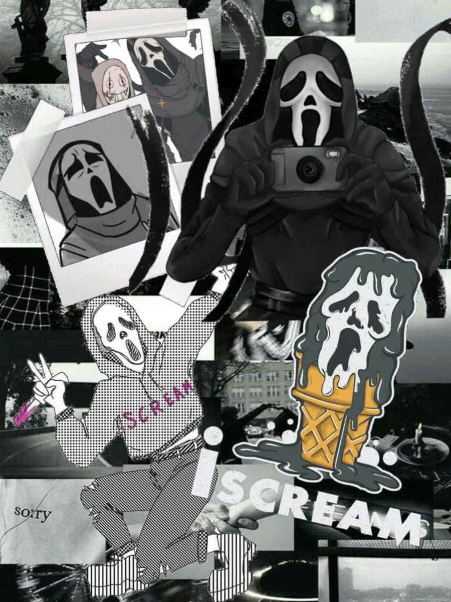 Scream Movie Collage Art Wallpaper