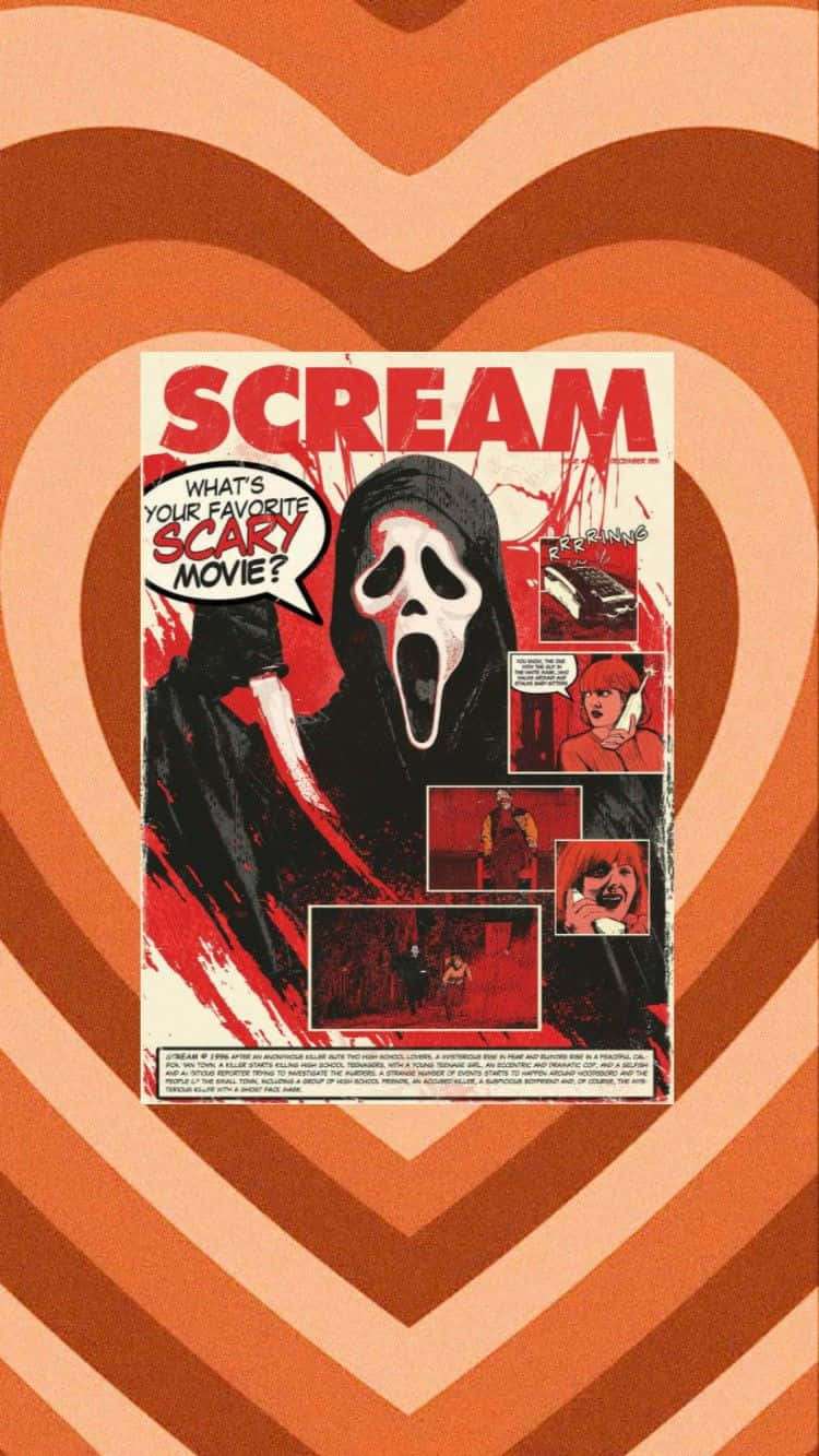Scream Movie Comic Art Wallpaper