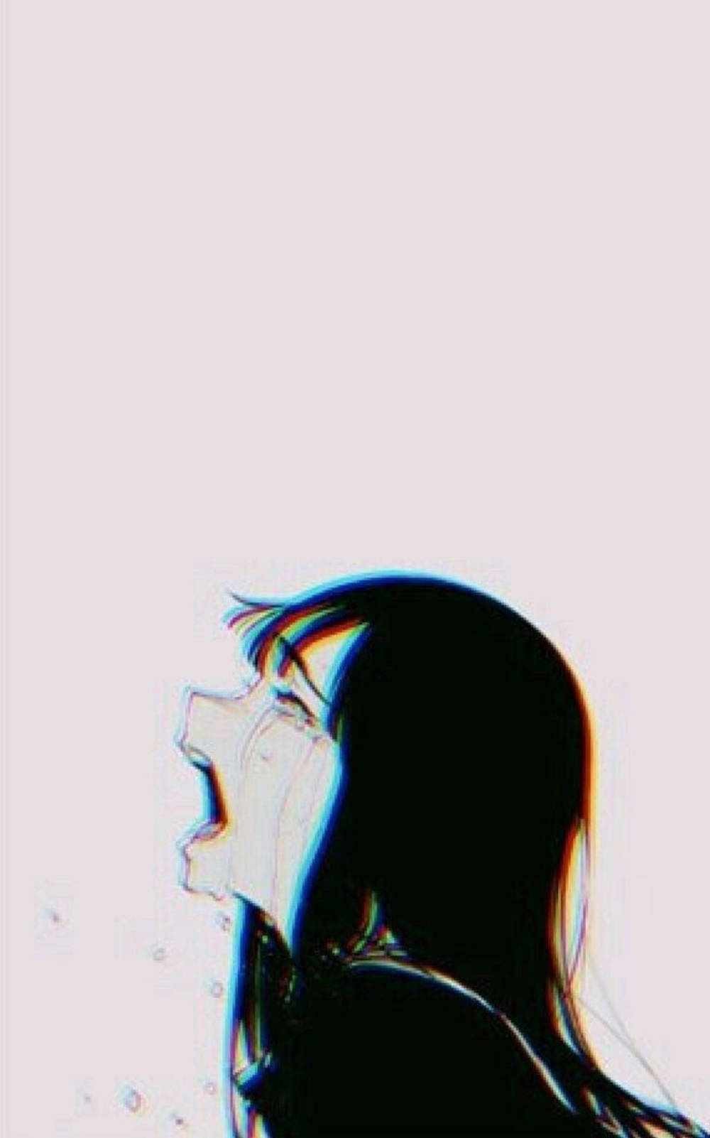 Screaming Depressed Anime Girl Wallpaper