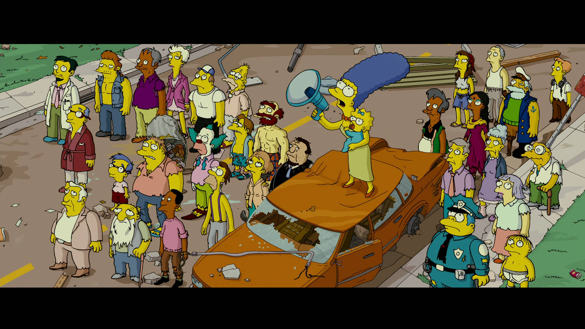 Skrikandemarge Från Simpsons-filmen Wallpaper