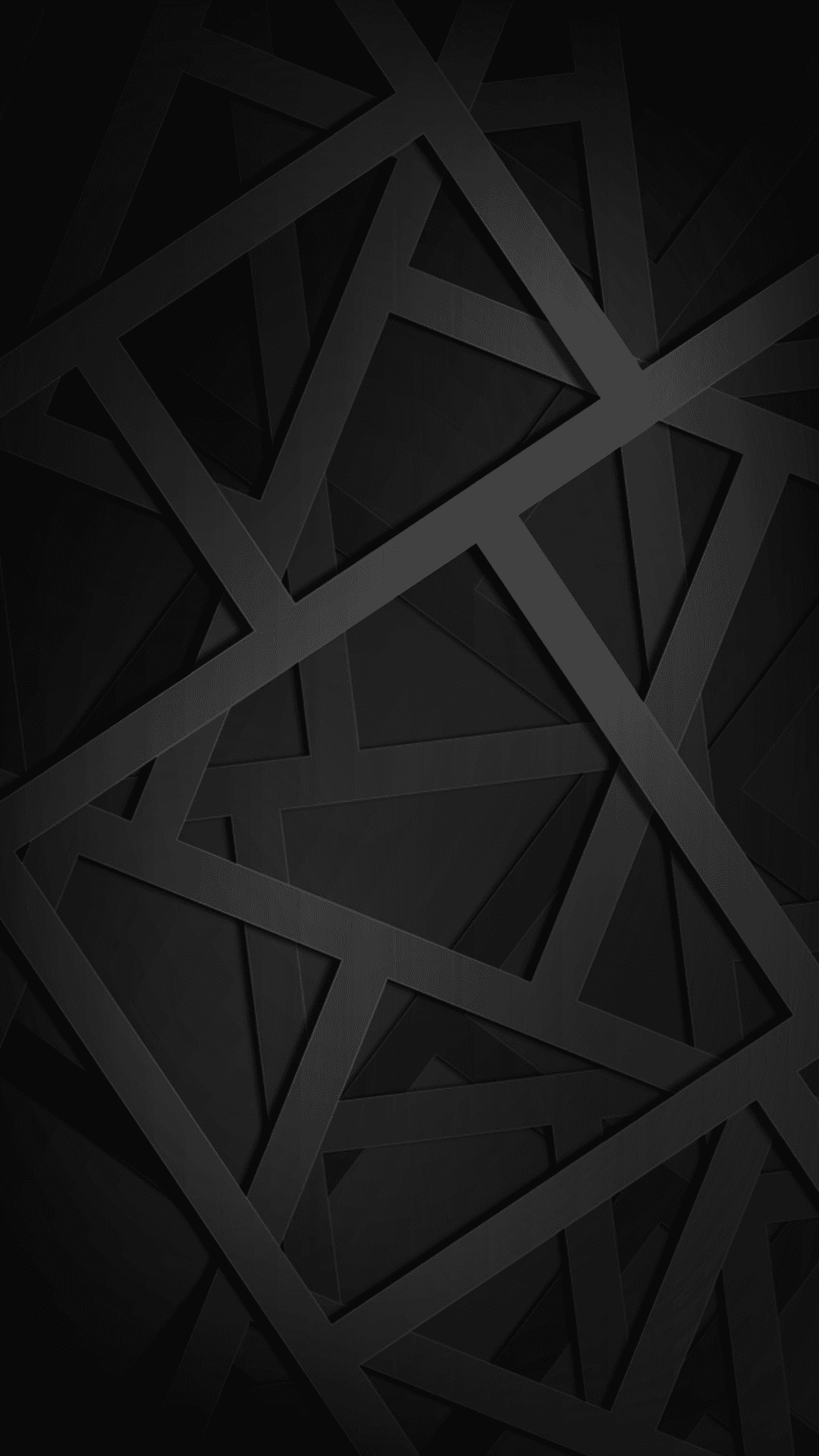 Screen Background — Abstract black geometric wallpaper with layered triangular and linear shapes creating a modern minimalist texture.