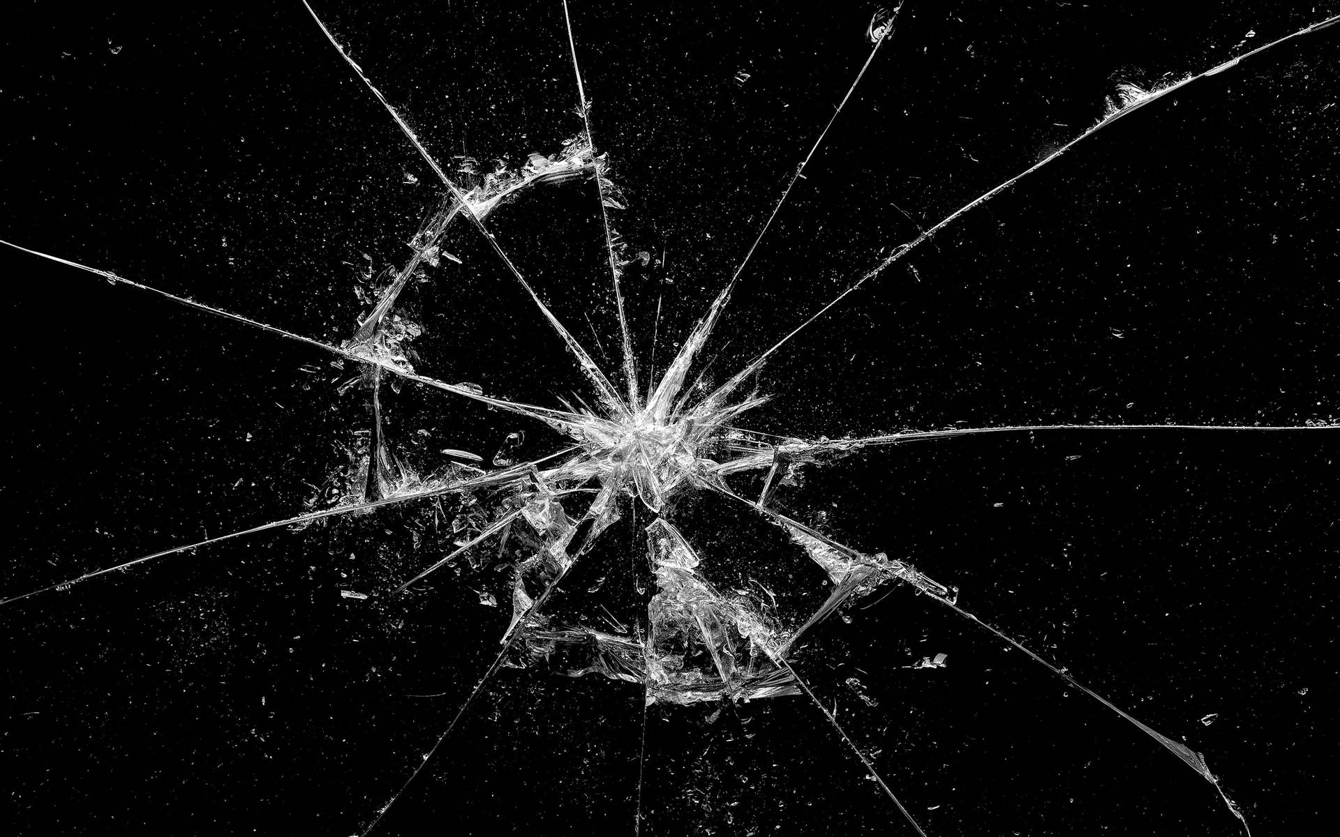 Screen Of Badly Broken Glass Background