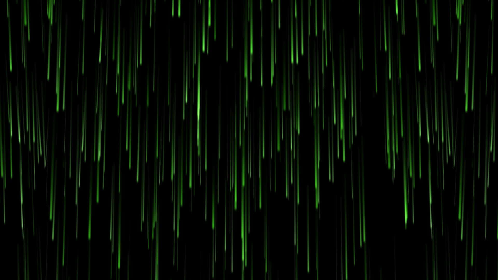 Skærmsparerbillede Med Faldende Grønne Partikler.