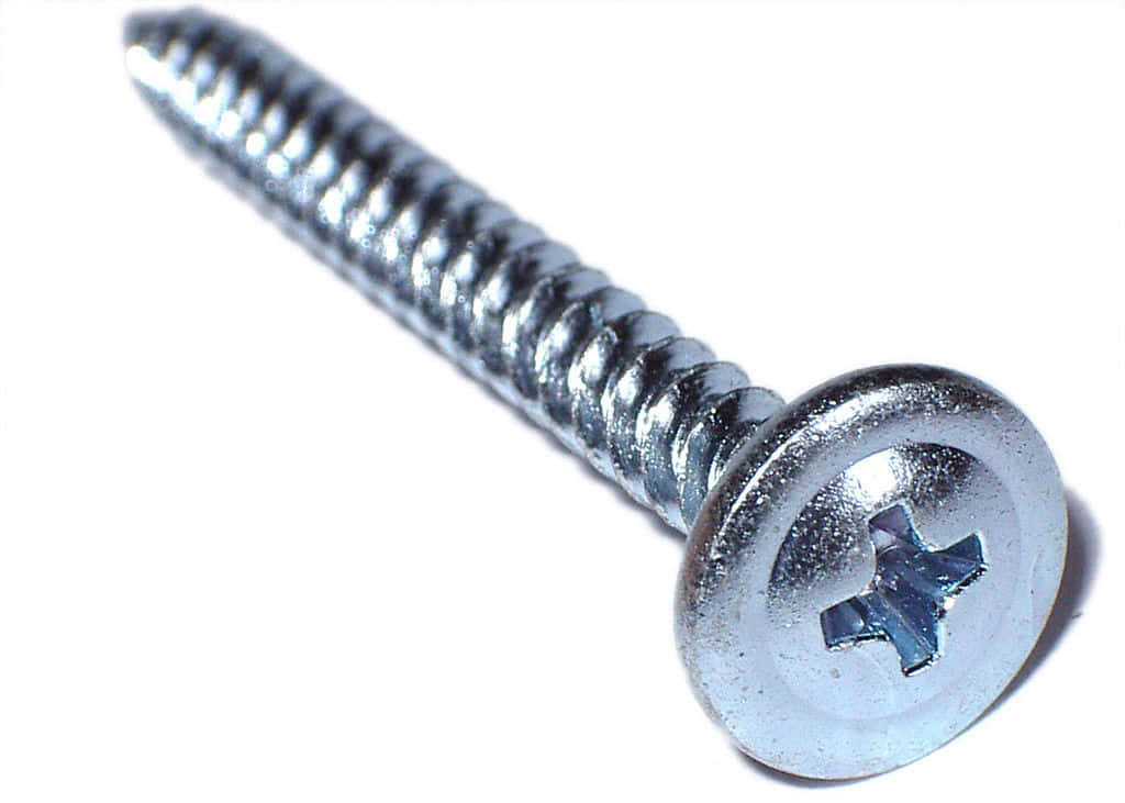 Close-Up Image of a Metal Screw