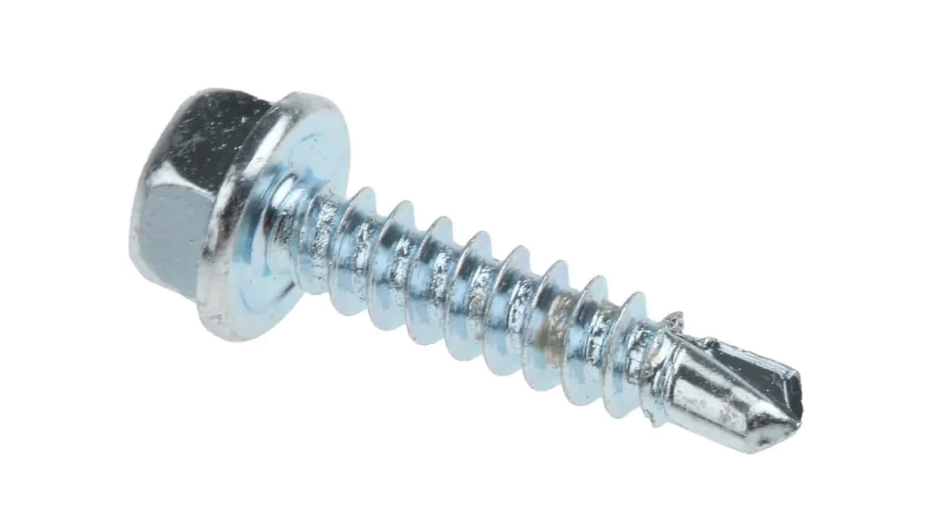Close-up Image of a Metal Screw