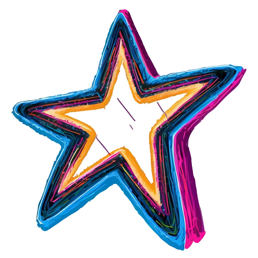 Scribble Star Symbols Png Yaa82 PNG