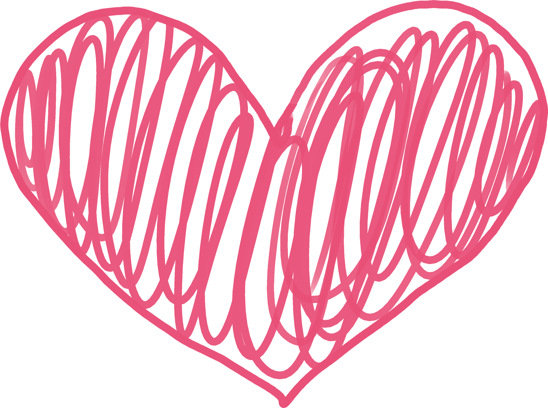 Scribbled Heart Doodle PNG