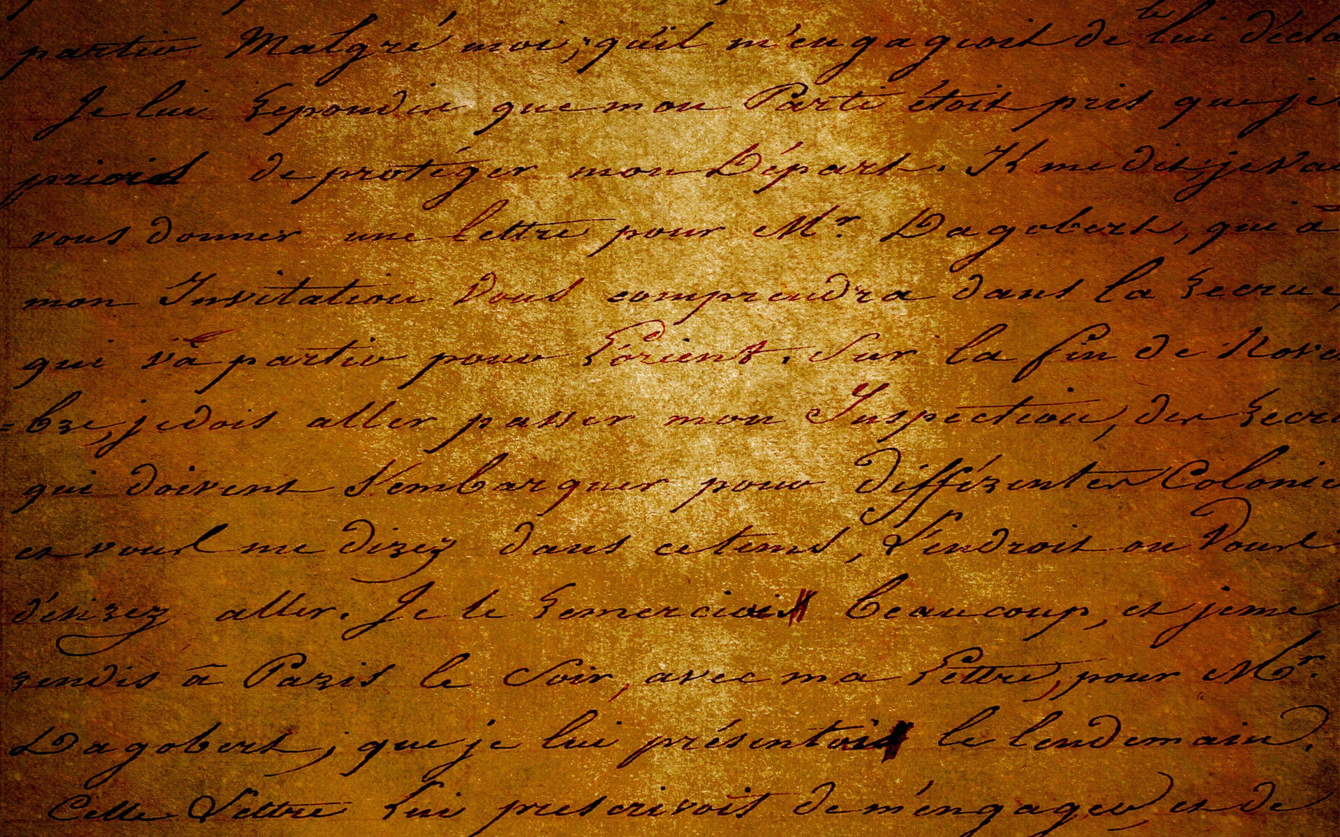 Script In French Calligraphy Style Wallpaper