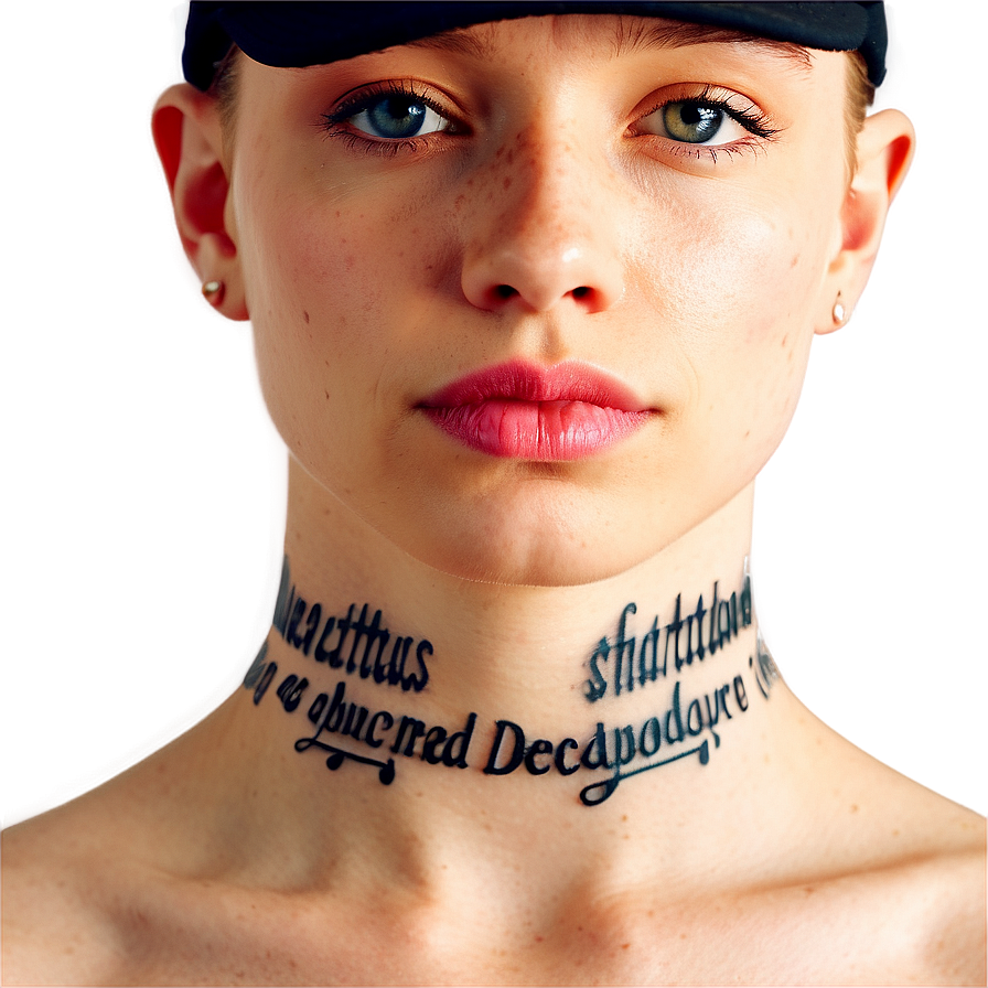 Download Script Neck Tattoo Imagery Png 06122024 | Wallpapers.com