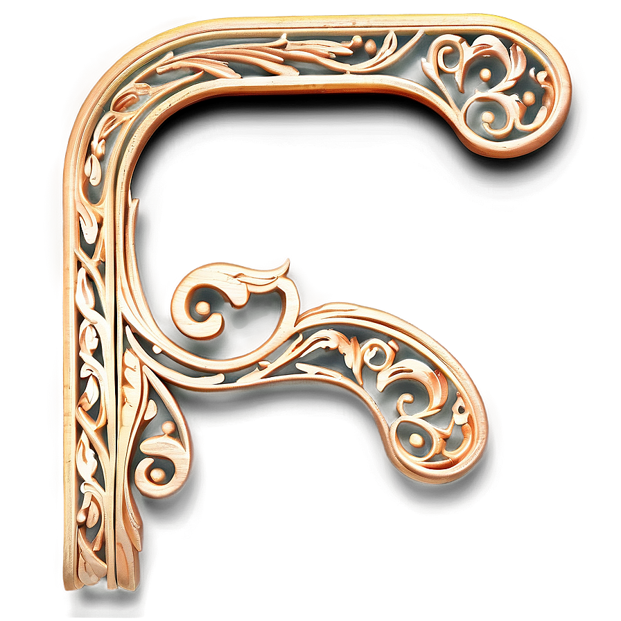 Scrollwork Corner Png 06122024 PNG