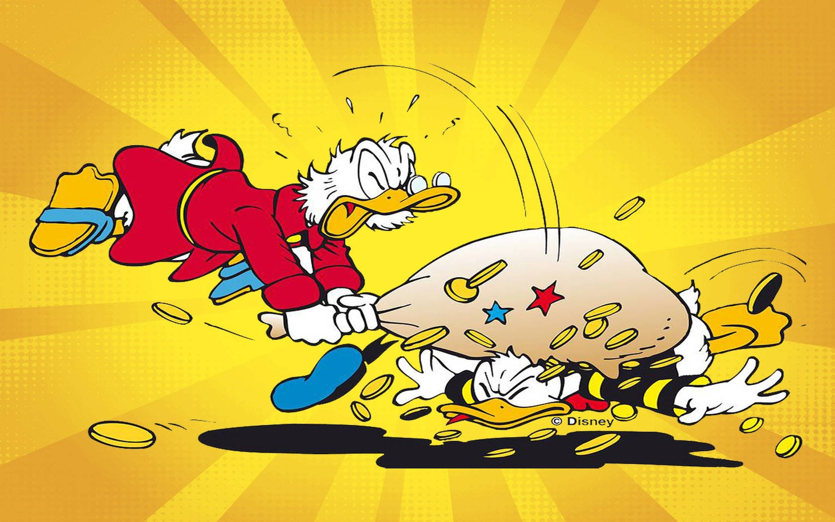 Scrooge Mcduck And Donald Duck Wallpaper