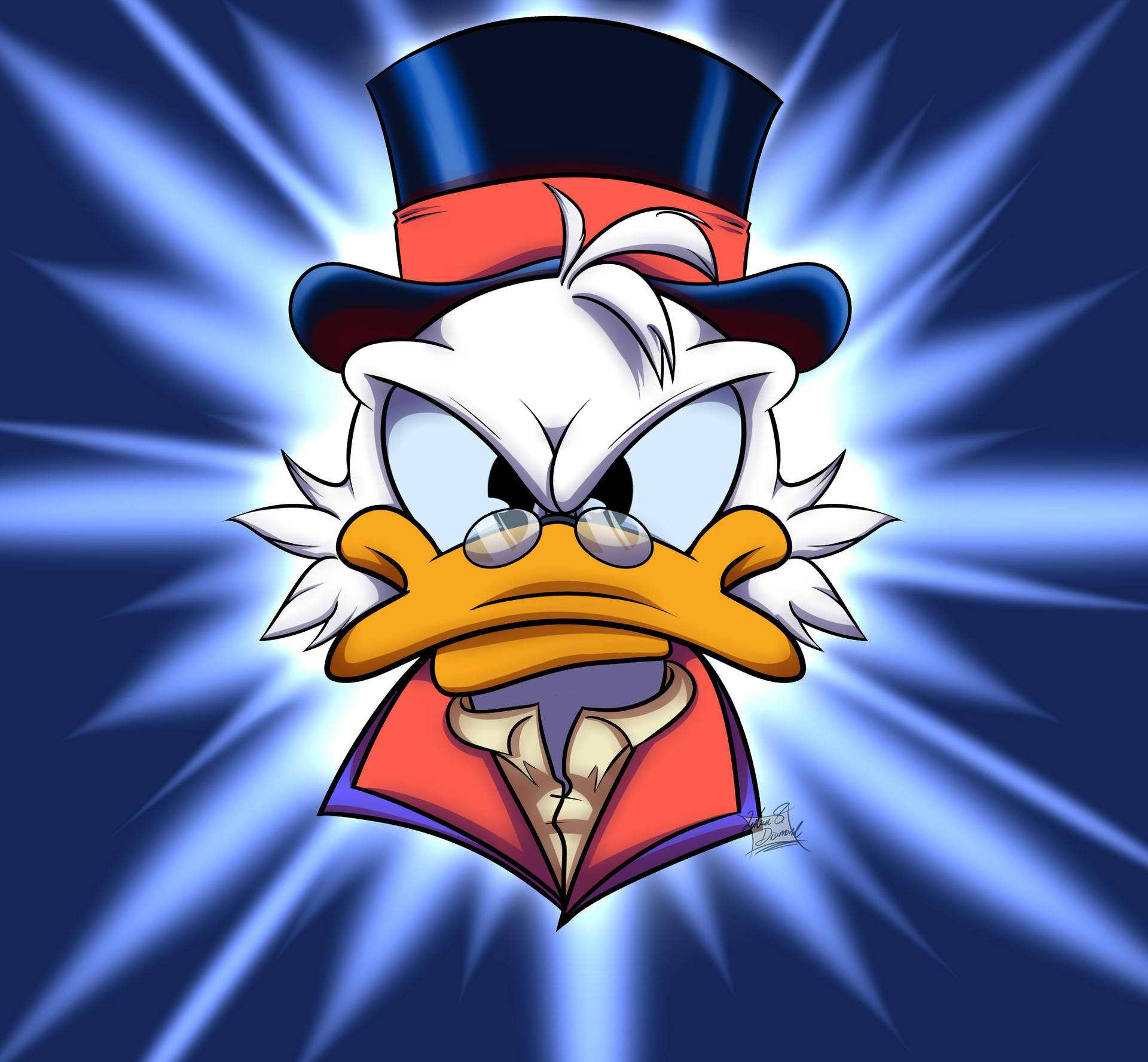 Scrooge Mcduck Angry Face Wallpaper