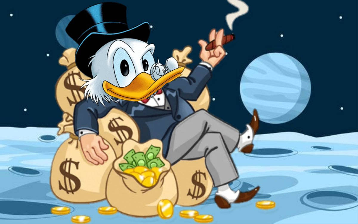 Scrooge Mcduck In Outer Space Wallpaper