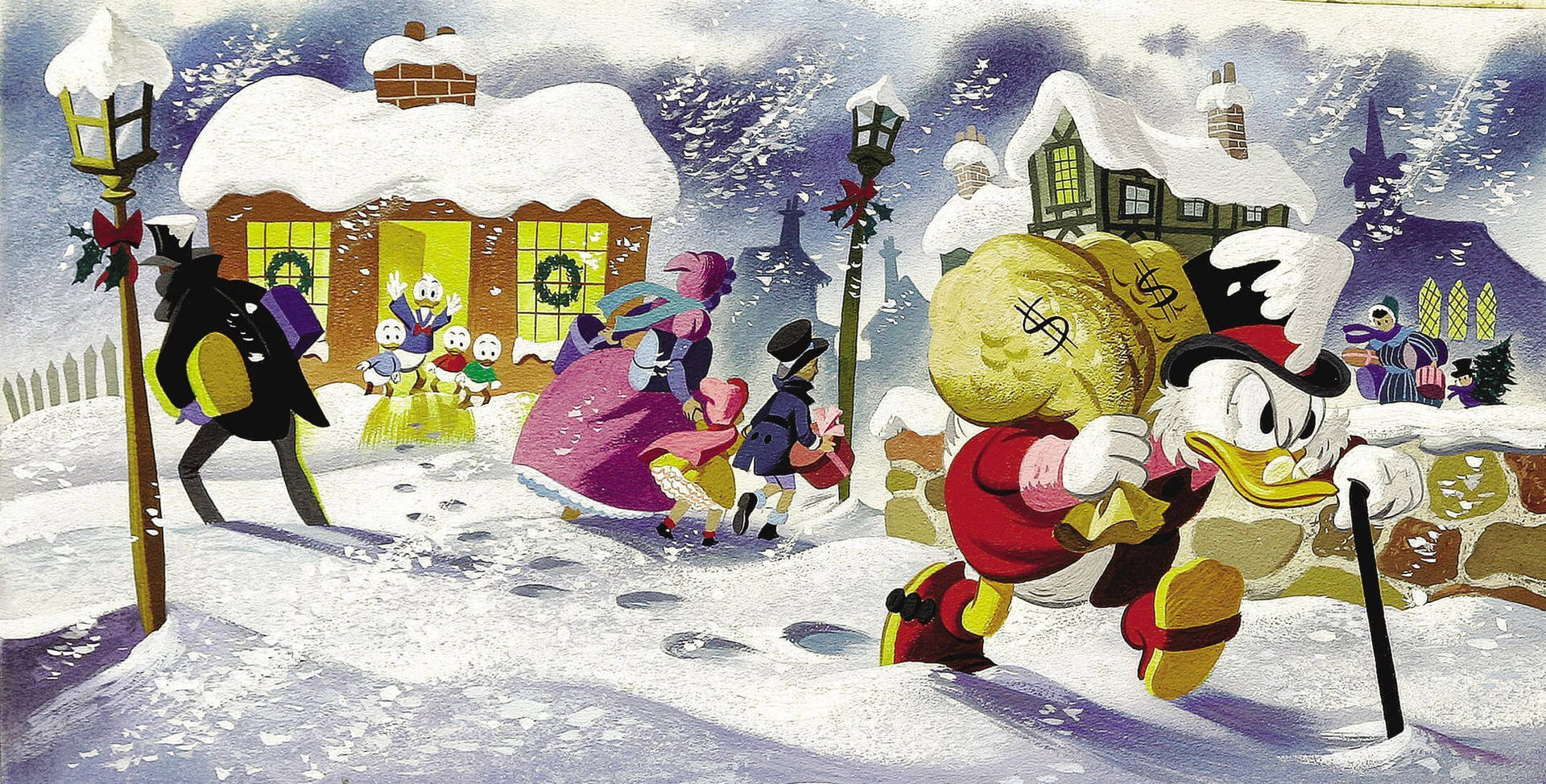 Scrooge Mcduck In Snow Wallpaper