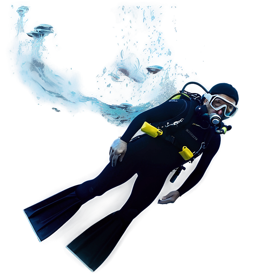 Scuba Diver Action Png Rhw PNG