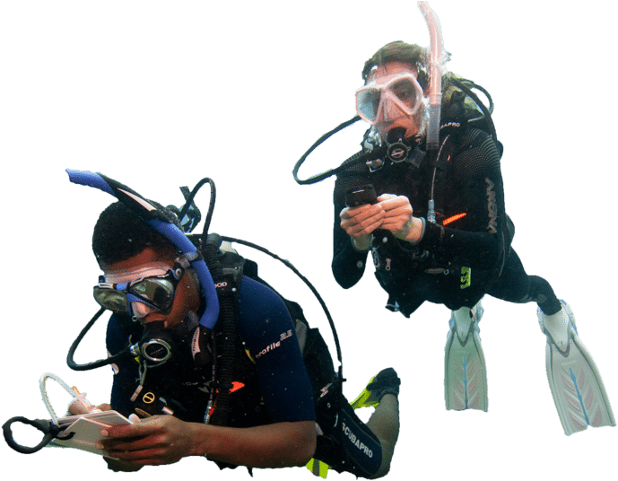 Scuba Divers Underwater Research.png PNG