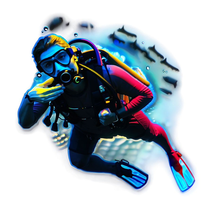 Scuba Diving In Blue Waters Png Aqf92 PNG
