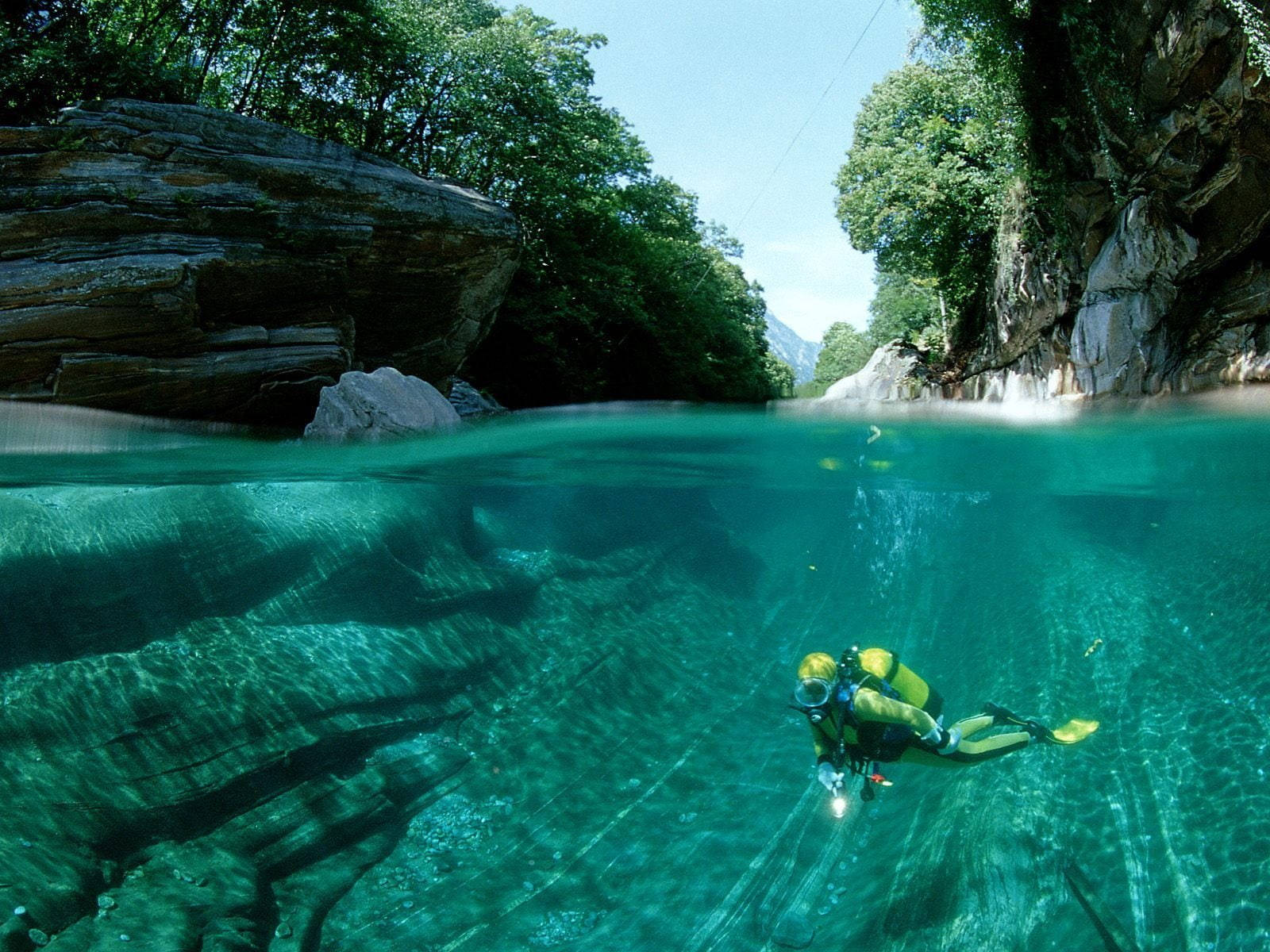 "Scuba Diving Adventure in an Exotic Lagoon" Wallpaper