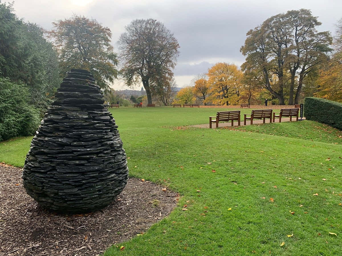 Sculptureat Royal Botanic Garden Edinburgh Wallpaper