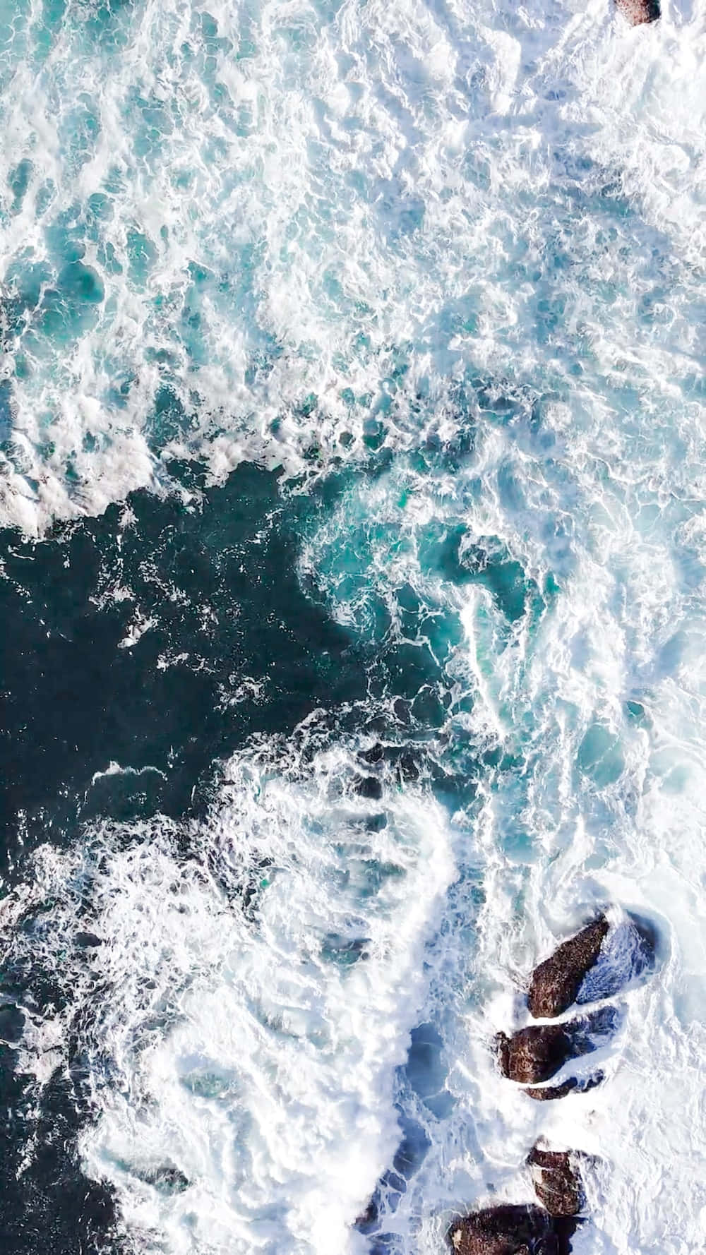 Sea Waves Aesthetic Aerial Picture