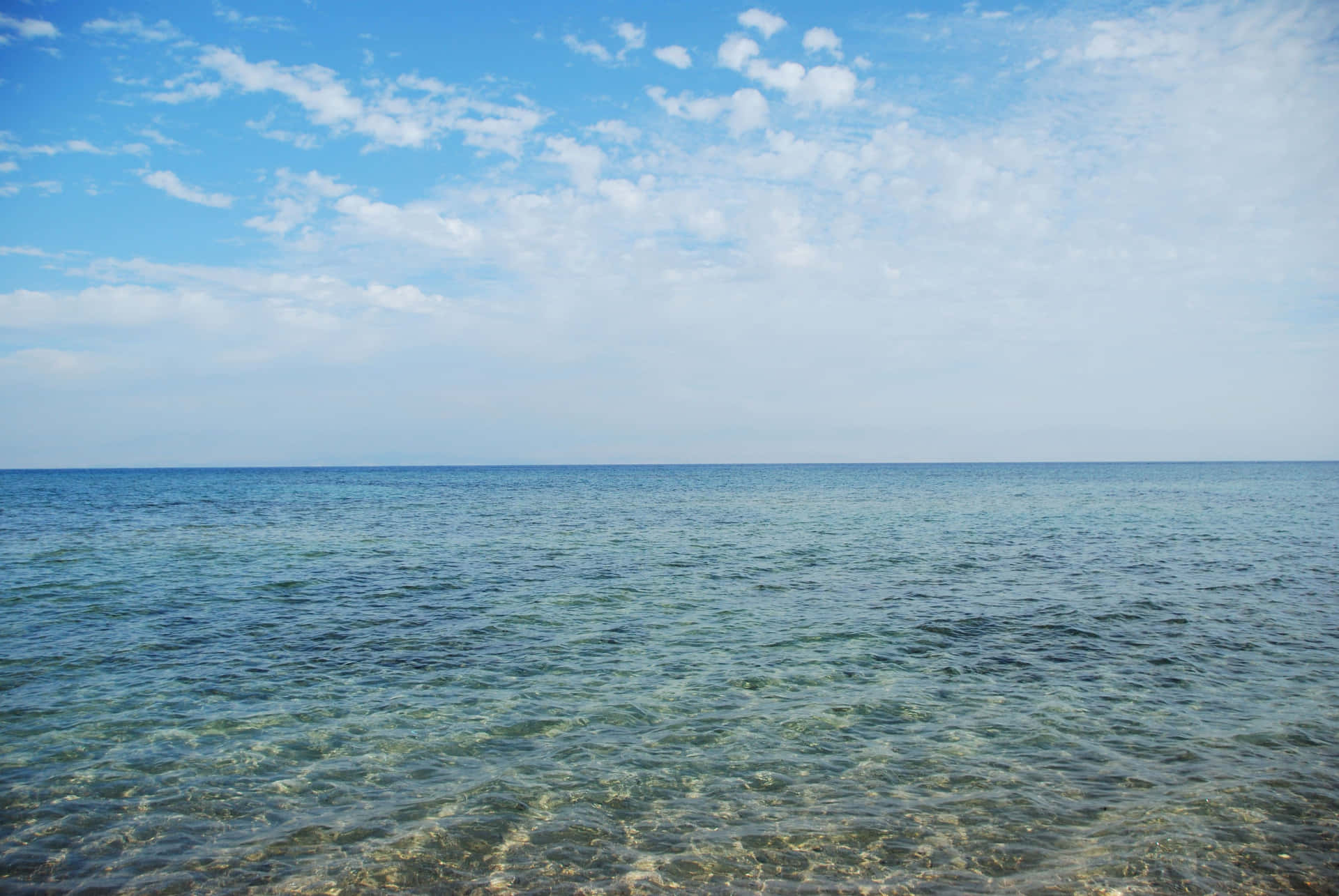 Calm Sea Background And Clear Sky