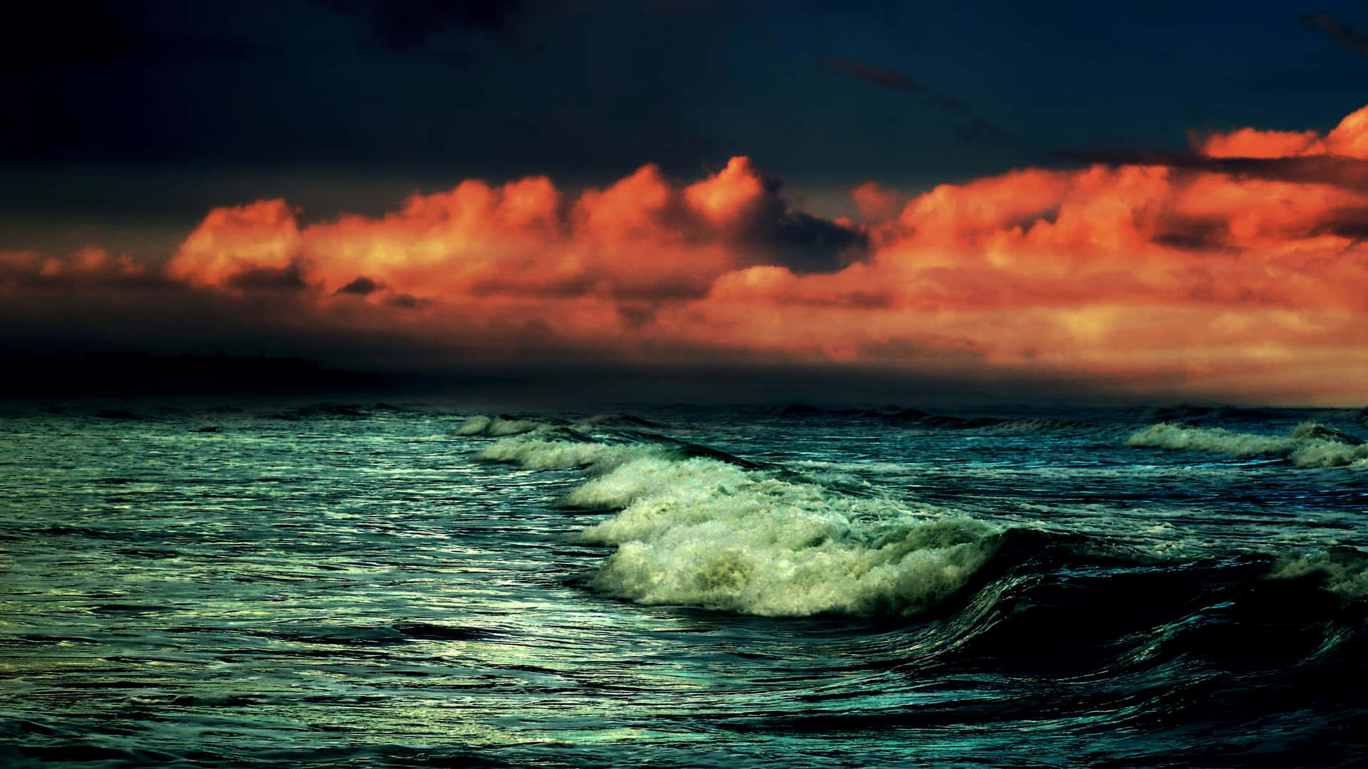 Caption: Enchanting Sea Breeze at Sunset Wallpaper