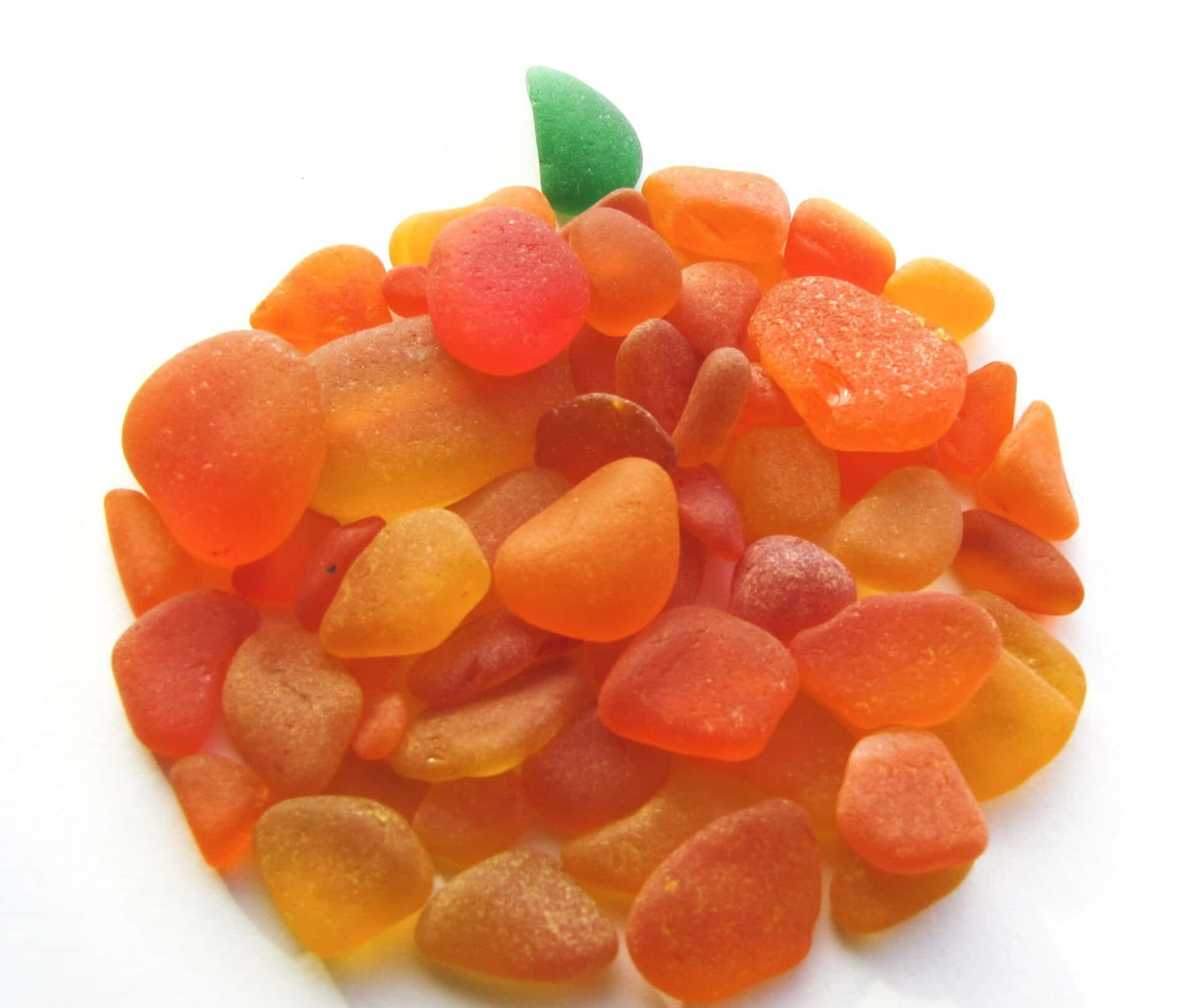 Orange Fruit Design Sea Glass Picture