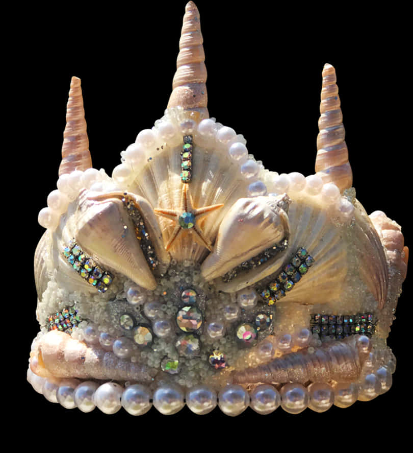 Sea Inspired Jeweled Princess Crown PNG