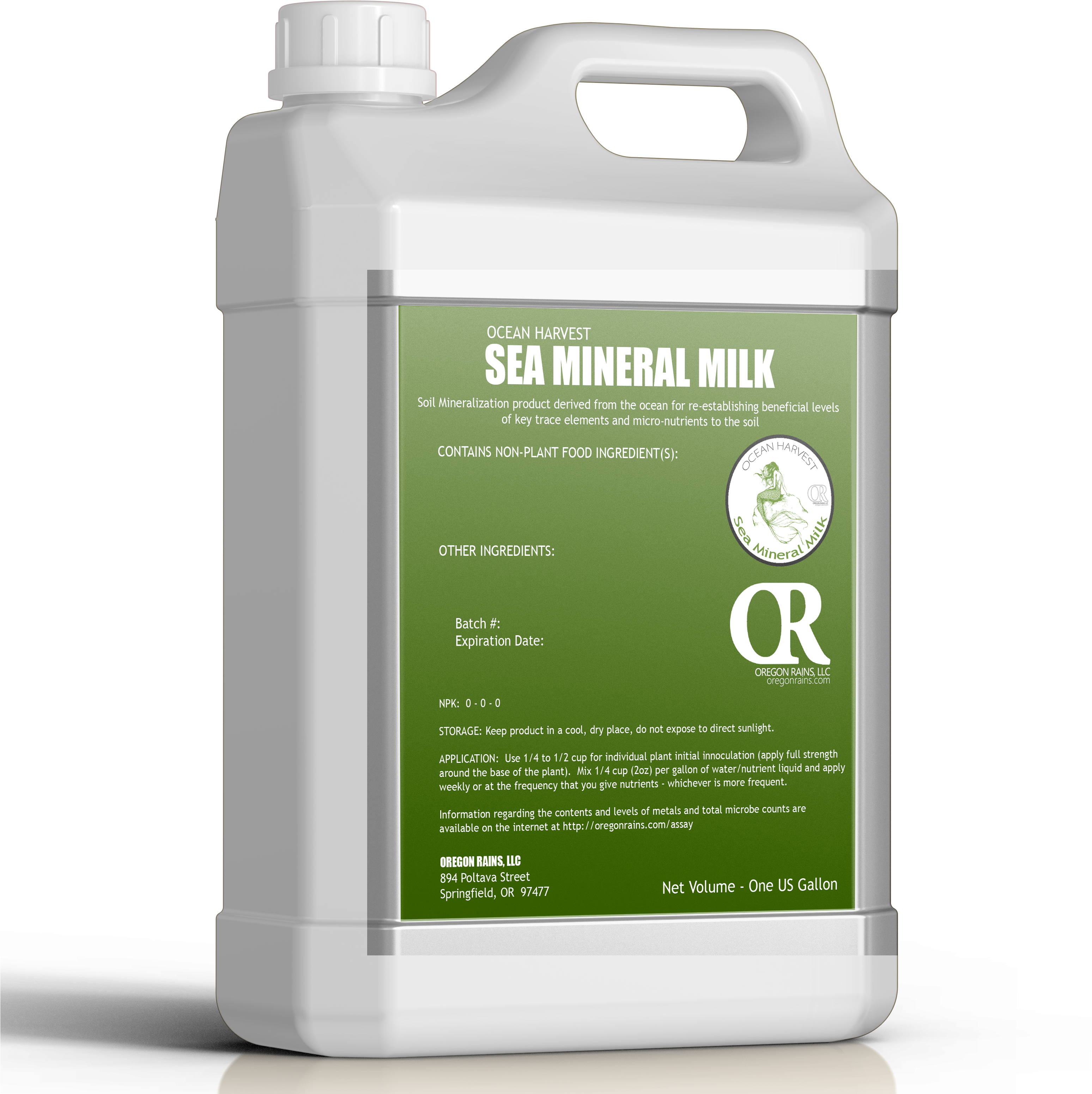 Sea Mineral Milk Container PNG