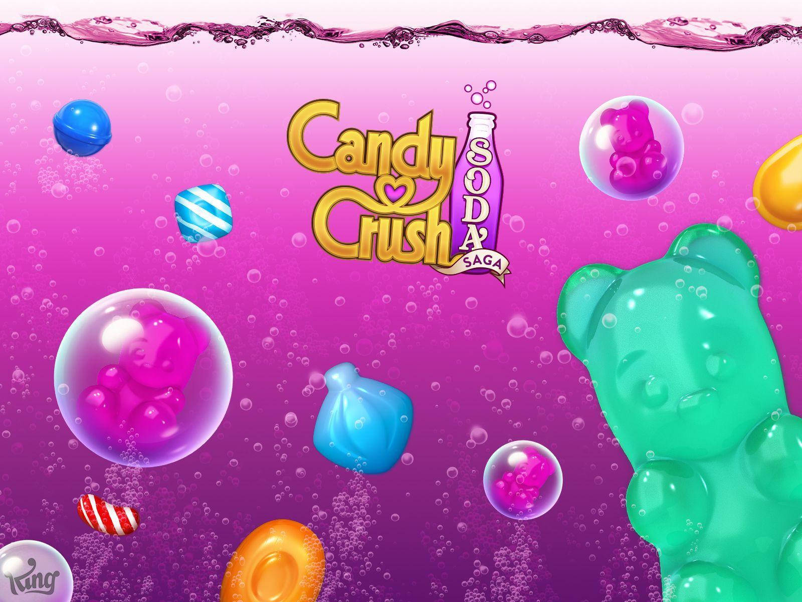 Un'immersionevibrante Nelle Acque Frizzanti Del Mare Di Candy Crush Saga Sfondo