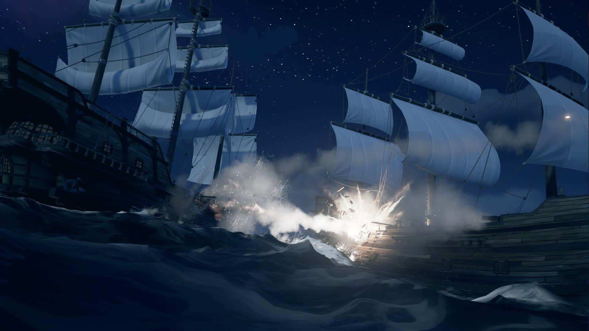 Illuminated High Seas Adventure - Sea of Thieves Background.