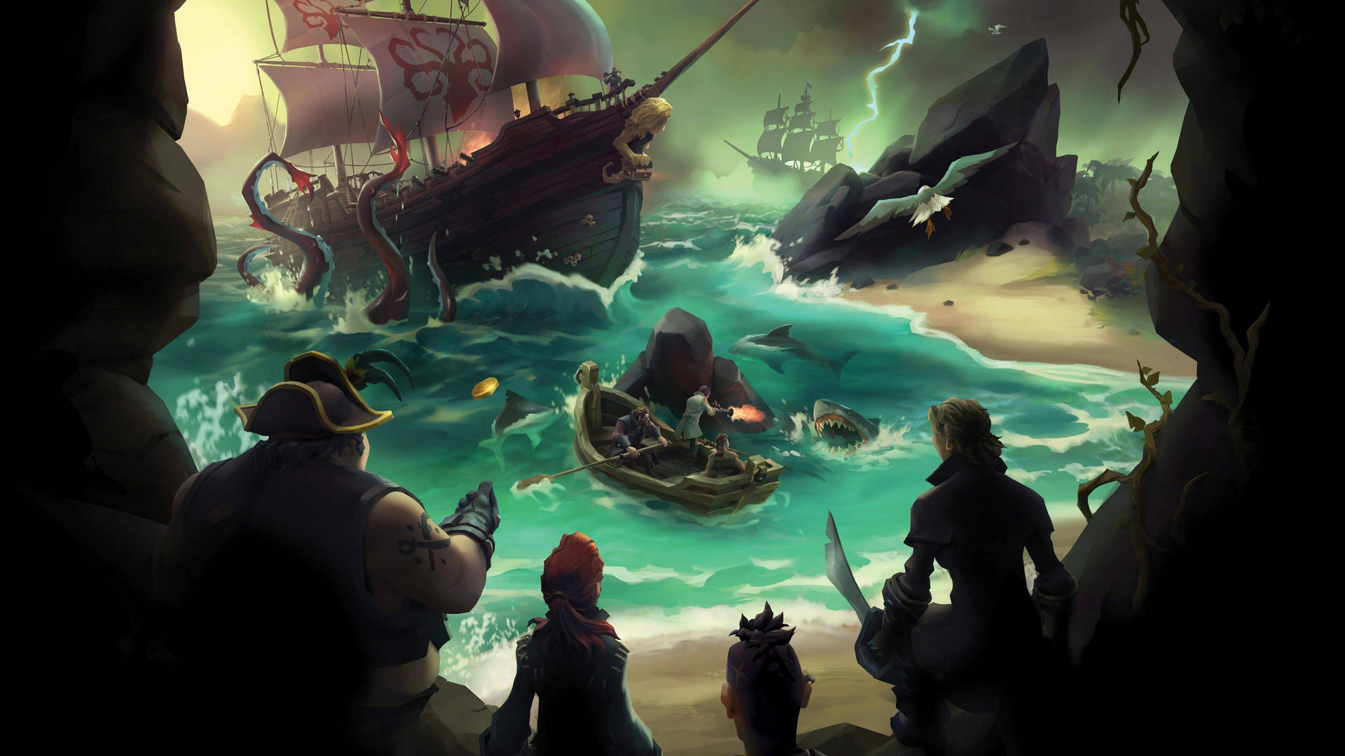 Boldly explore the high-seas in Sea of Thieves Wallpaper