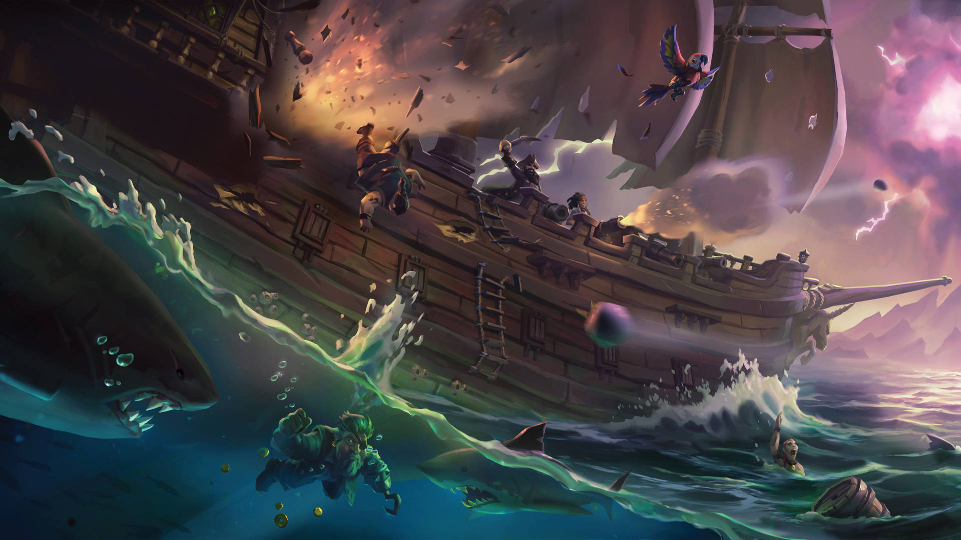 Piracy on the High Seas Wallpaper