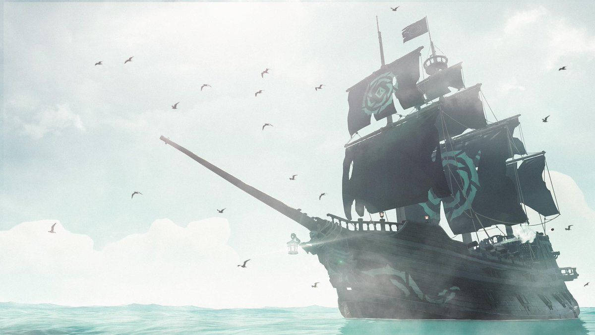 Cruise the foggy ocean in Sea of Thieves Wallpaper