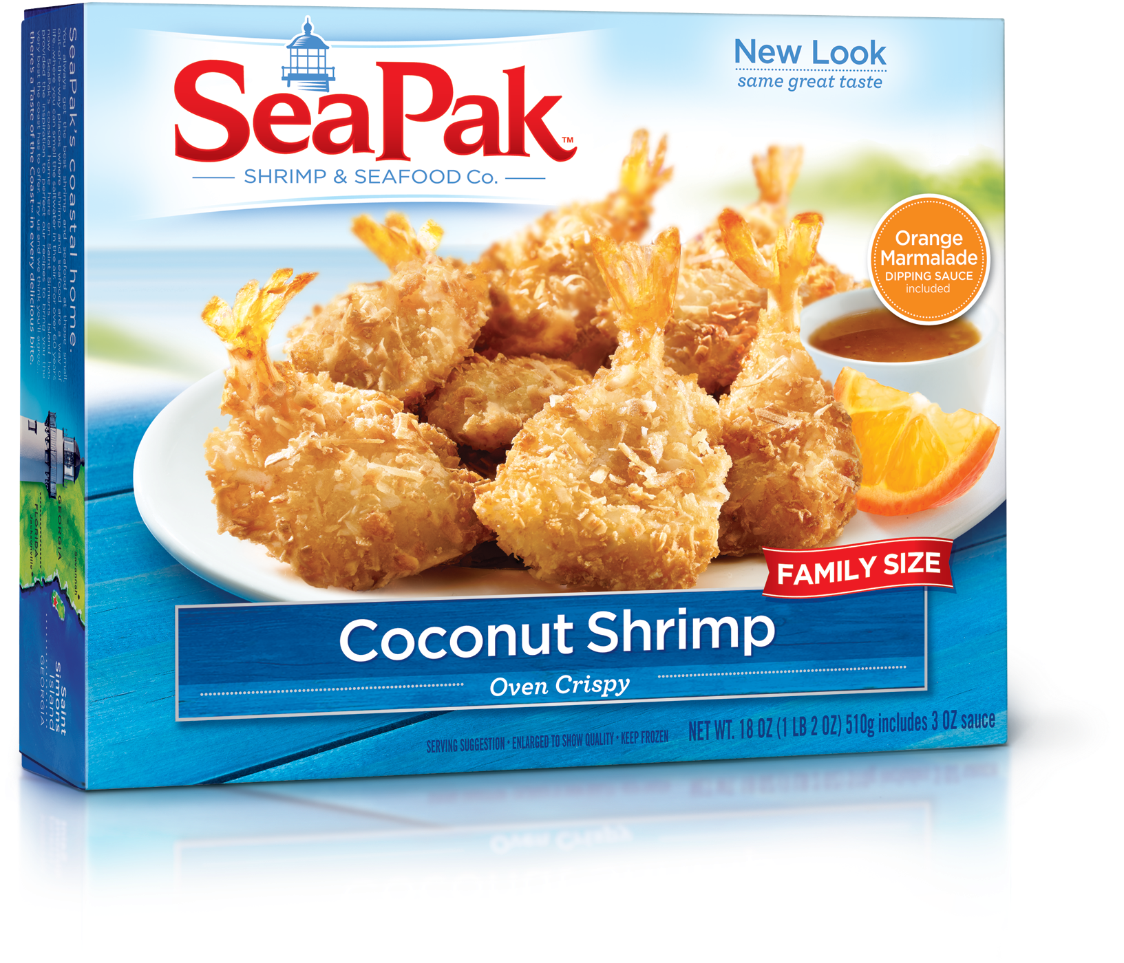 Sea Pak Coconut Shrimp Packaging PNG
