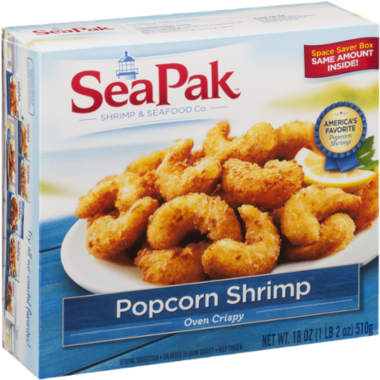 Sea Pak Popcorn Shrimp Box PNG