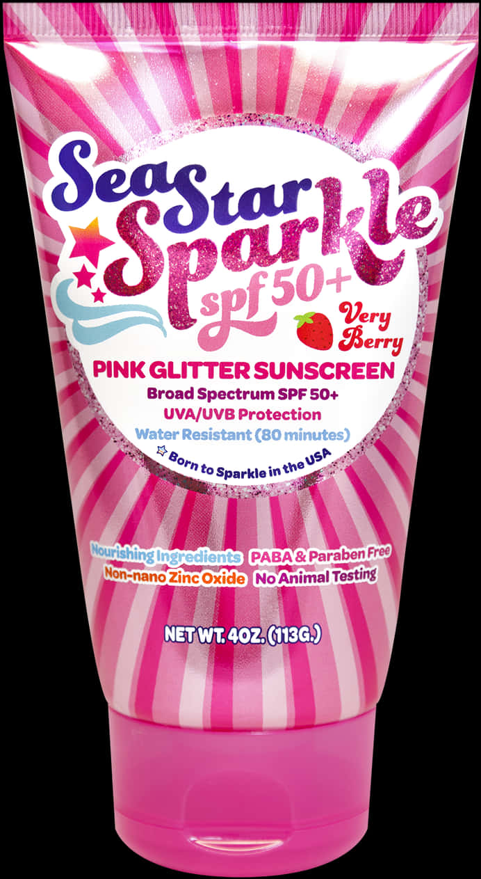 Sea Star Sparkle Glitter Sunscreen S P F50 PNG