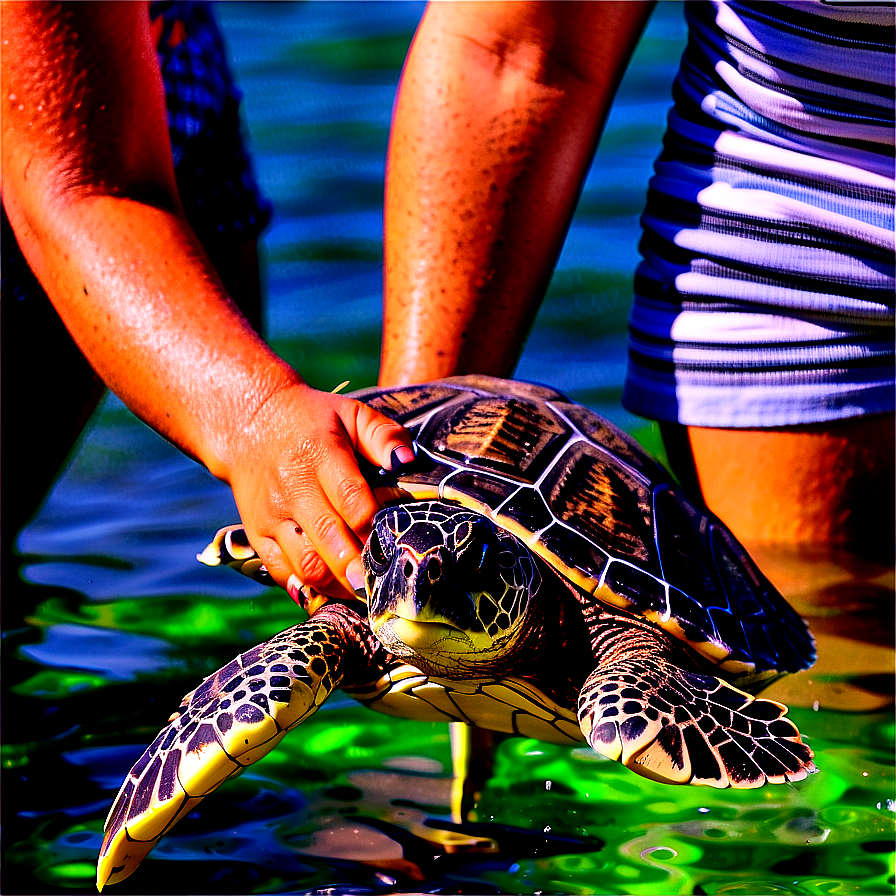 Sea Turtle Release Celebration Png Xtv PNG