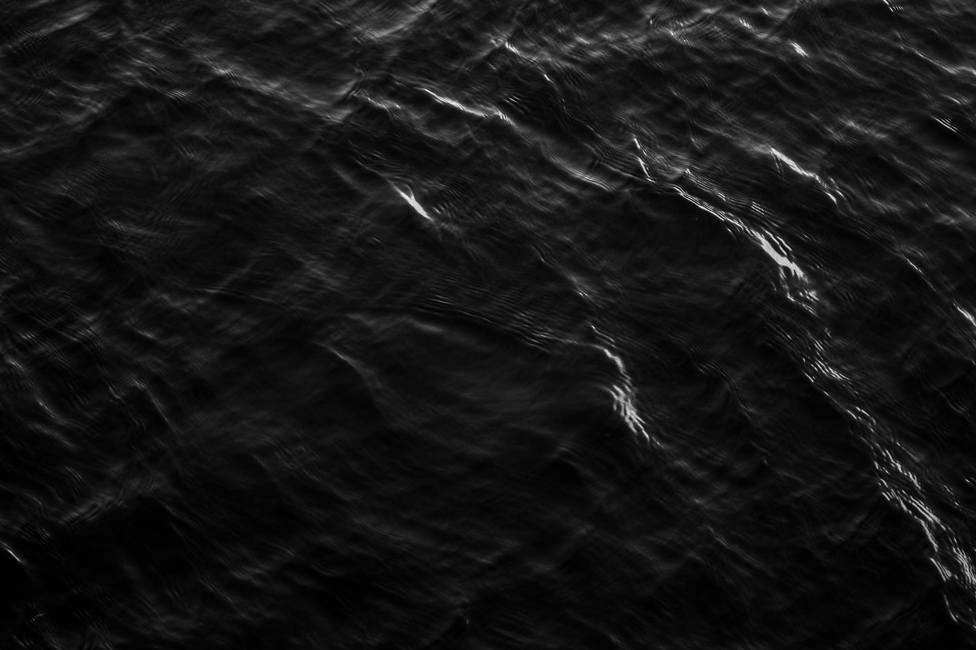 Sea Waves Sort Skærm 4k Wallpaper