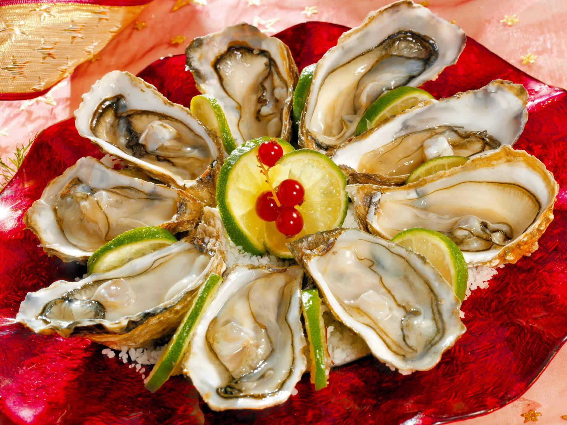 Seafood Fresh Oyster Wallpaper