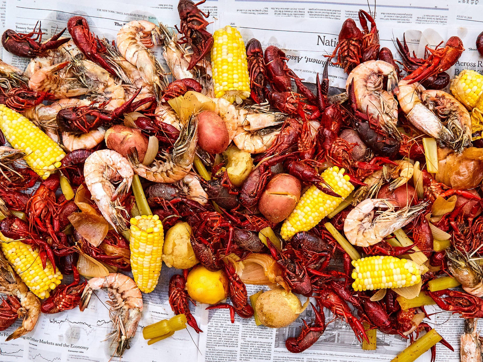 Seafood Leftovers With Corn