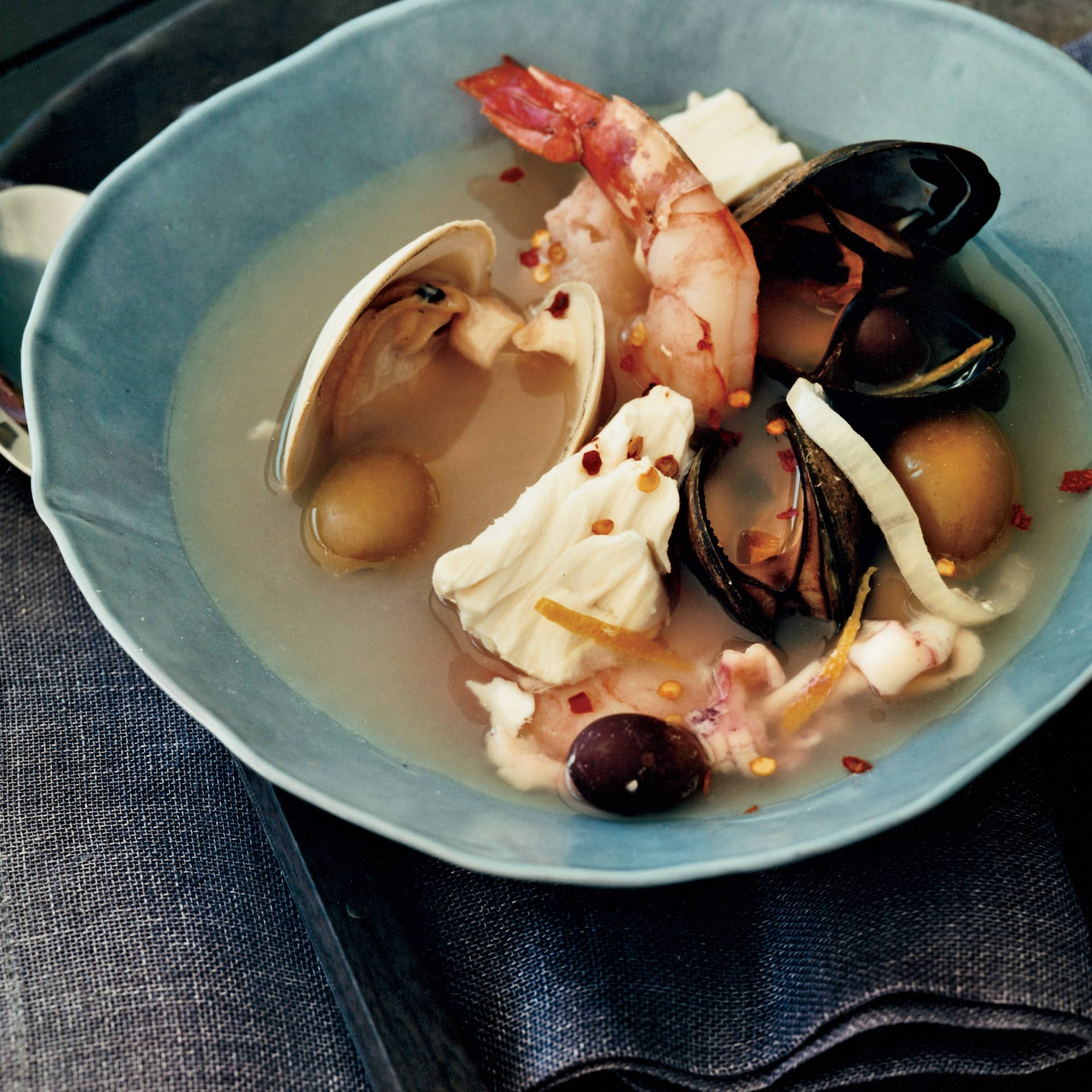 Seafood Ligurian soup Wallpaper
