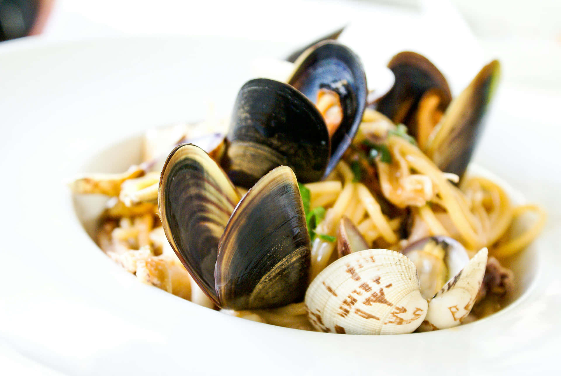 Seafood Pasta Dishwith Mussels Wallpaper