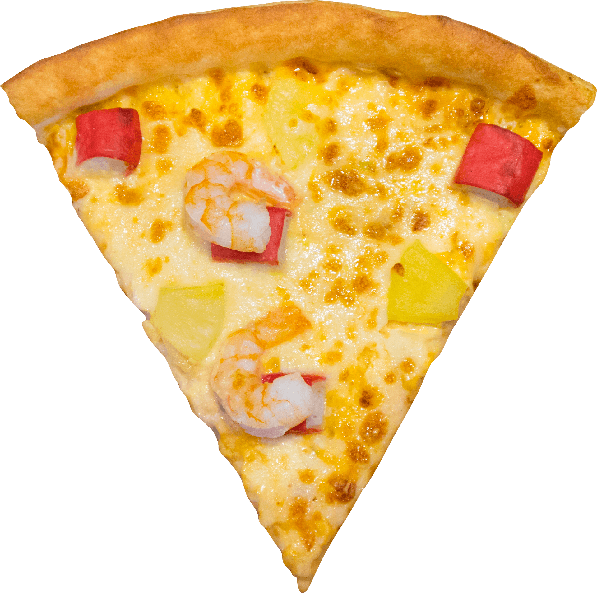 Download Seafood Pineapple Pizza Slice.png | Wallpapers.com