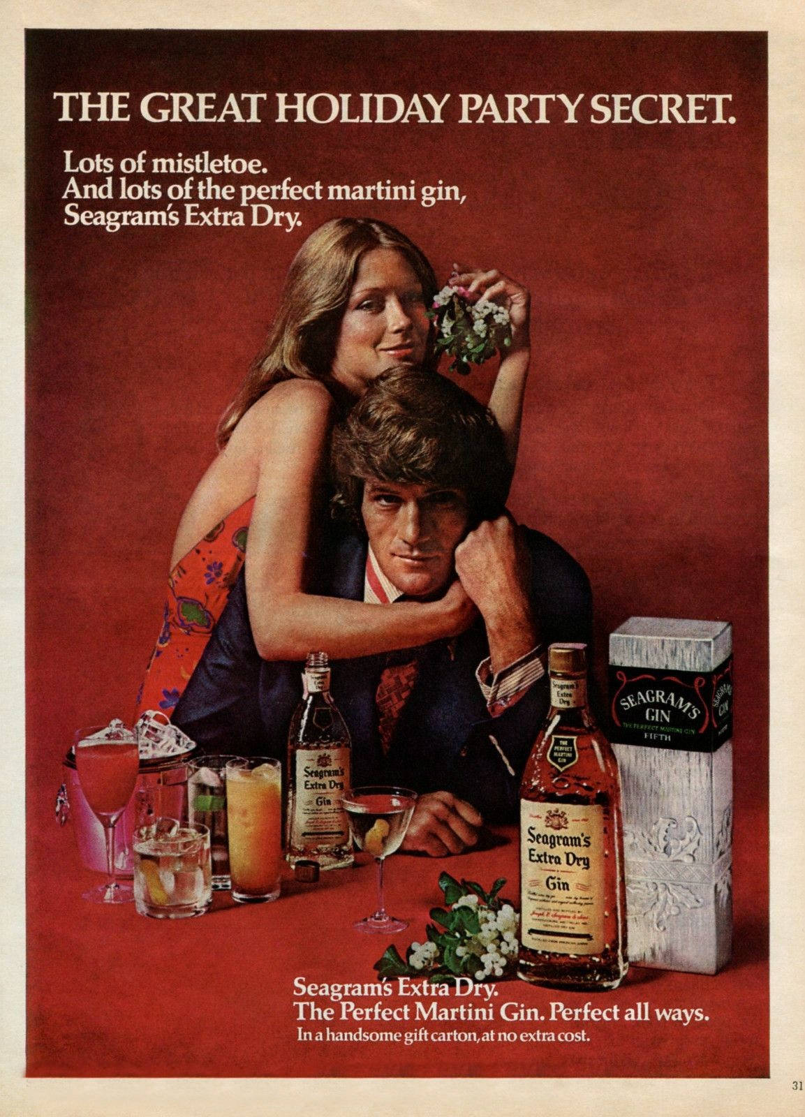 Pôsterde Publicidade Do Seagrams Gin De 1973 Para Wallpaper De Computador Ou Celular. Papel de Parede