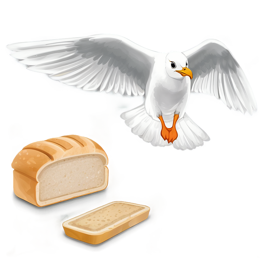 Seagull With Bread Png 82 PNG