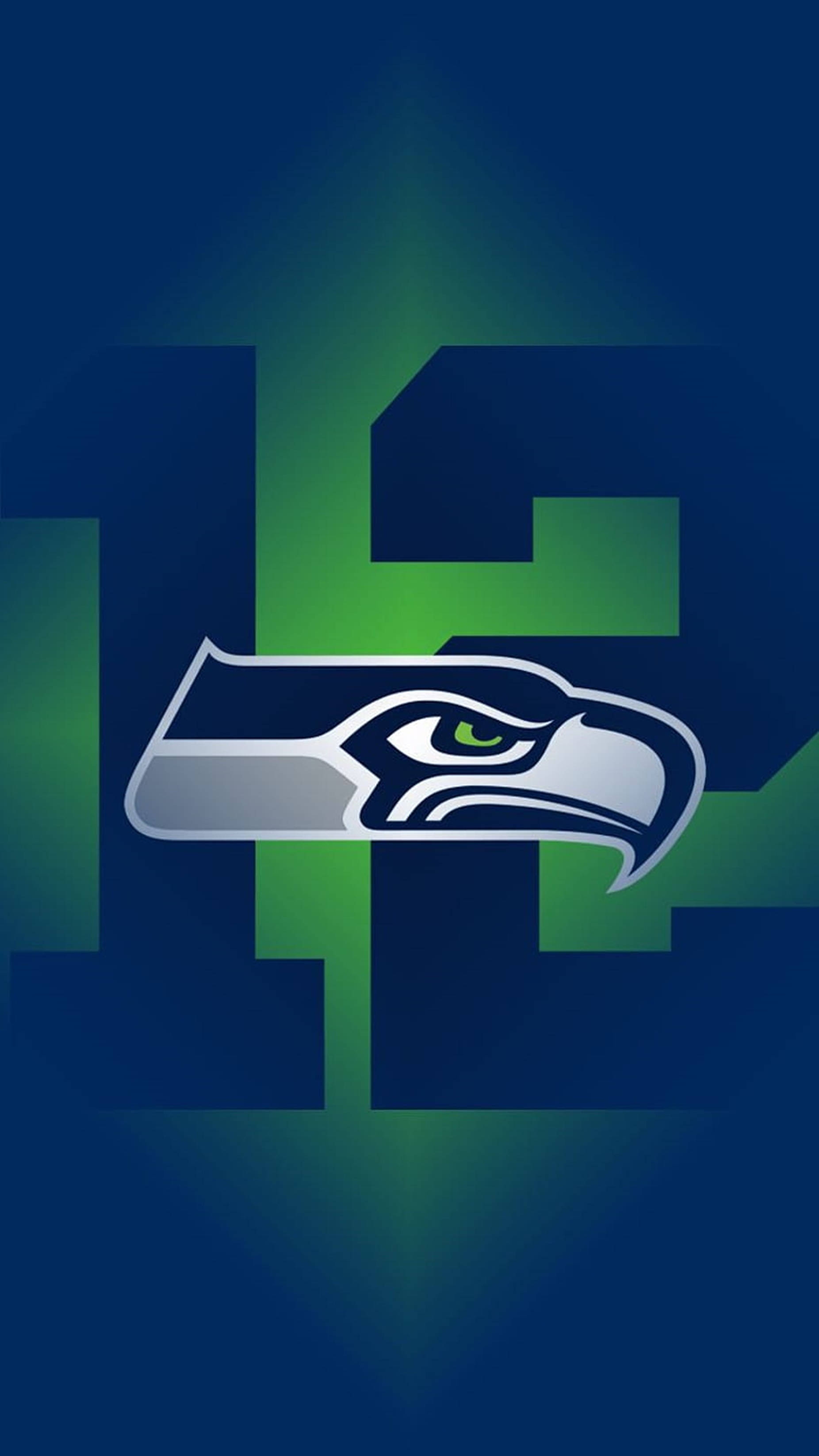 Logotipode Los Seahawks, Equipo De Fútbol De Seattle 12. Fondo de pantalla