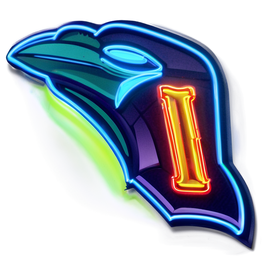 Seahawks Logo With Neon Lights Png Rdr PNG