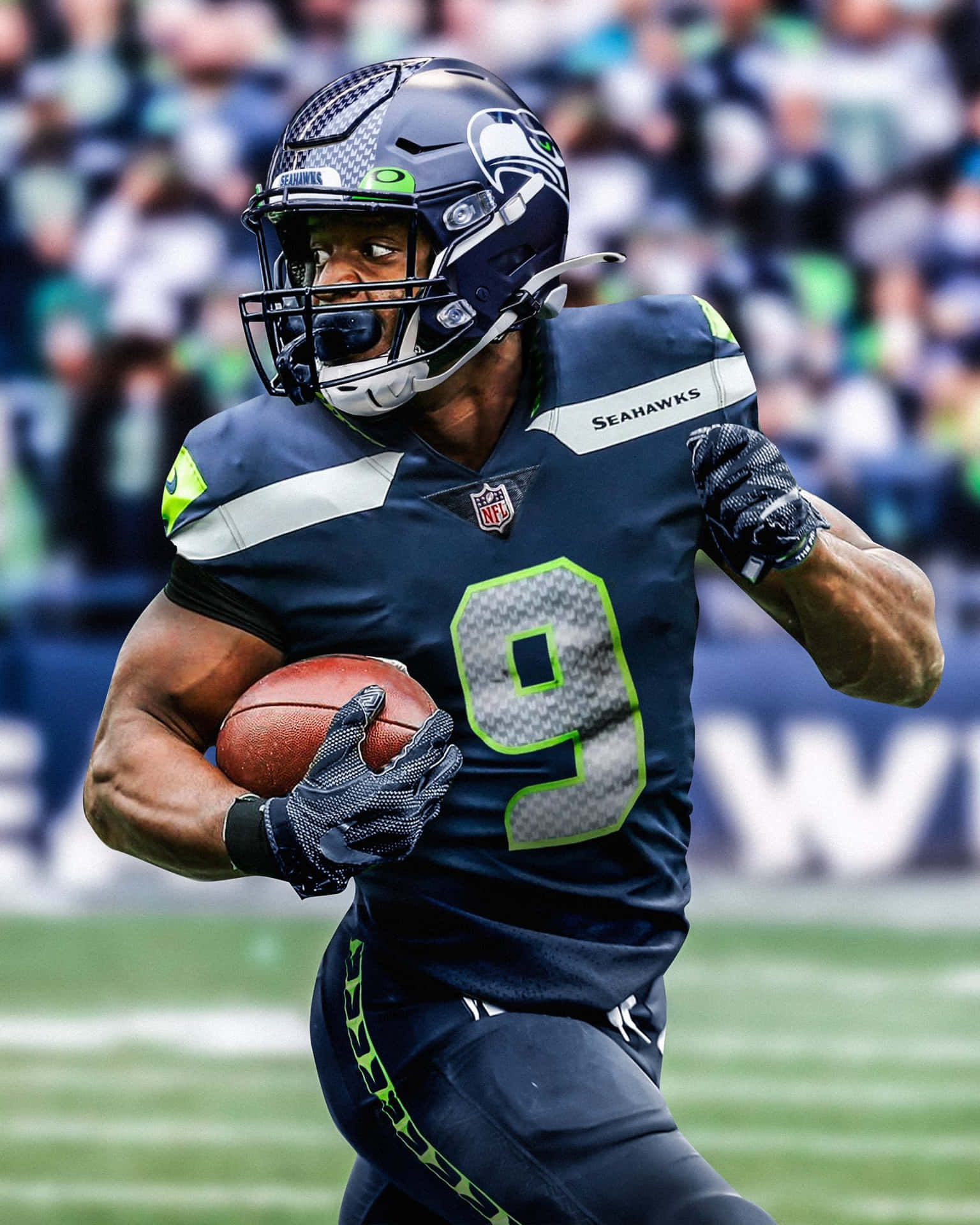 Seahawks Player Number9 In Action Wallpaper